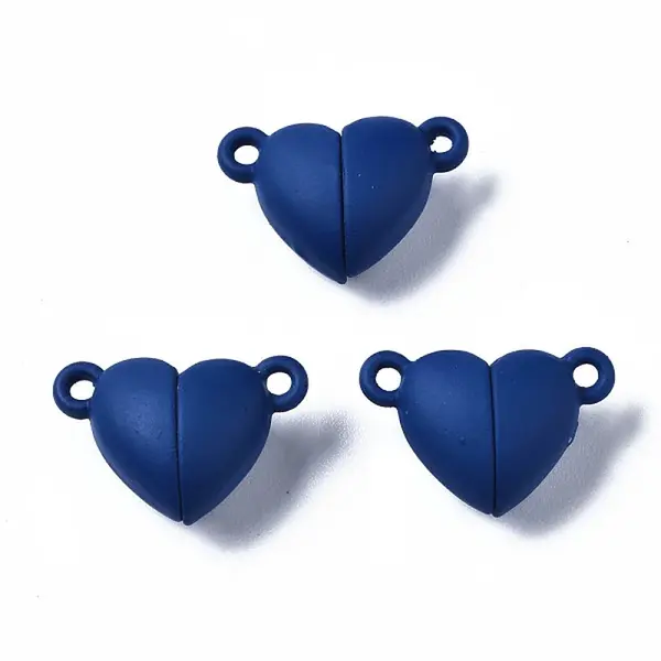 Spray Painted Alloy Magnetic Clasps with Loops