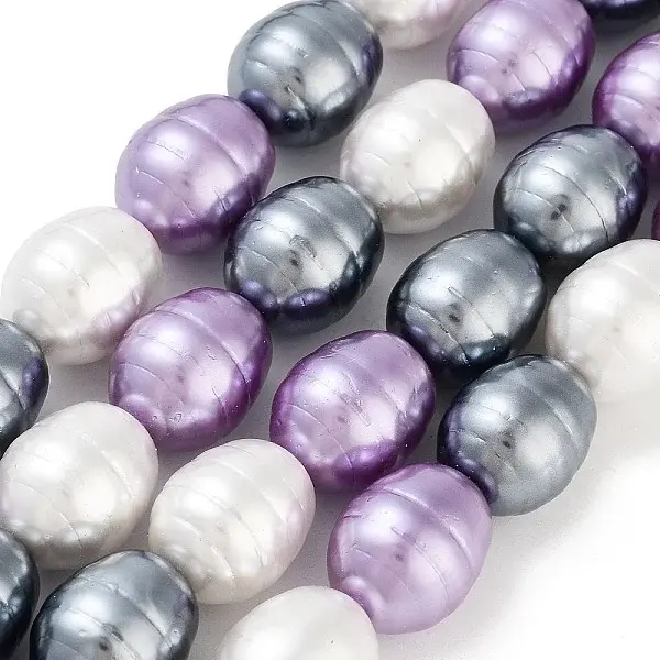 Electroplated Shell Pearl Beads Strands