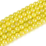 Electroplate Opaque Glass Beads Strands