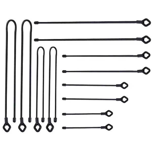 12Pcs 6 Styles Reusable Silicone Cable Tie