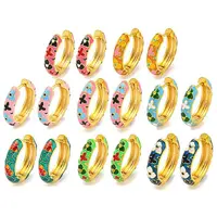 Rack Plating Brass Hoop Earrings