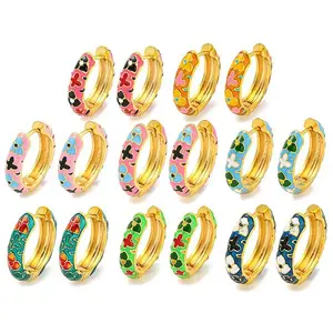 Rack Plating Brass Hoop Earrings