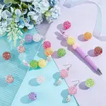 20Pcs 10 Colors AB Color Plated Acrylic Rhinestone Beads