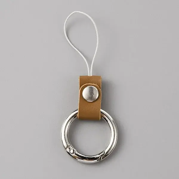 Leather and Zinc Alloy Mobile Phone Finger Rings