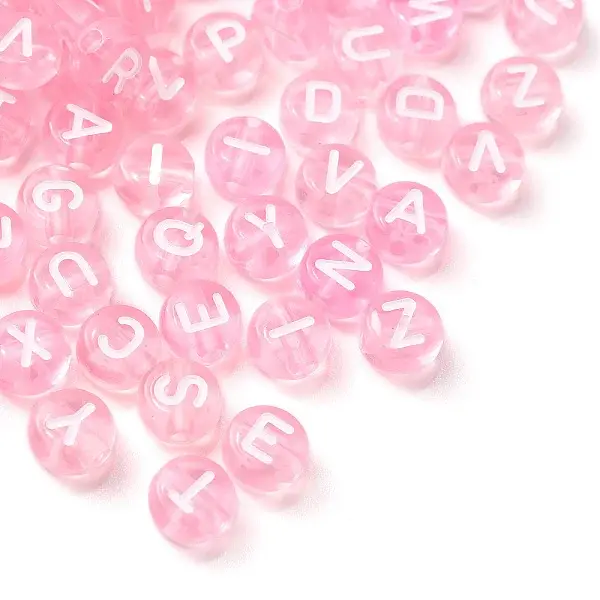Transparent Pink Acrylic Beads
