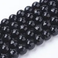Natural Dyed & Heated Black Onyx Beads Strands