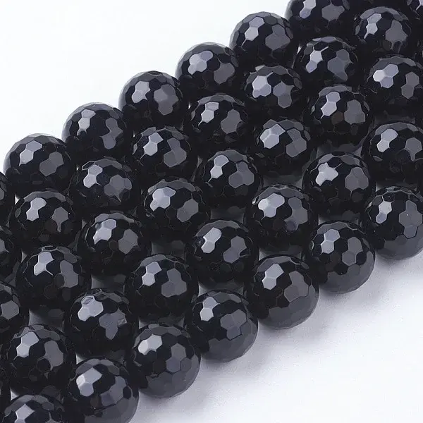 Natural Dyed & Heated Black Onyx Beads Strands