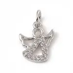 Brass Micro Pave Cubic Zirconia Charms