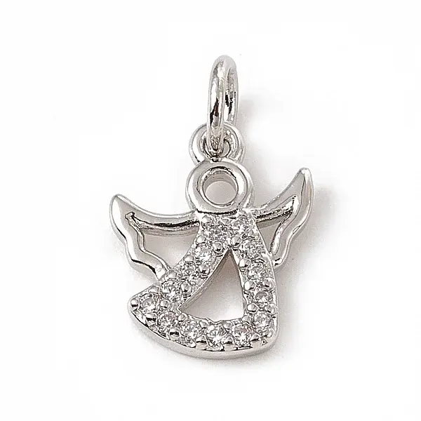 Brass Micro Pave Cubic Zirconia Charms