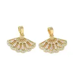 Brass Micro Pave Cubic Zirconia Pendants