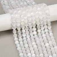 Natural Selenite Beads Strands