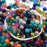 Opaque Spray Painted Glass Beads
