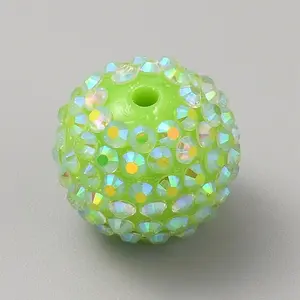 Chunky Resin Rhinestone Bubblegum Ball Beads