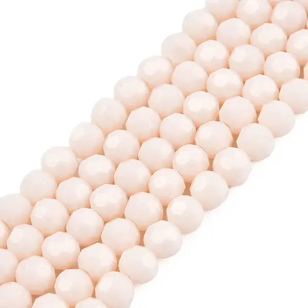 Opaque Solid Glass Bead Strands