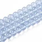 Baking Paint Transparent Glass Beads Strands