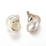 Electroplate Spiral Shell Pendants