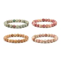 8.5mm Dyed Natural Maifanite/Maifan Stone Round Beads Stretch Bracelet for Girl Women