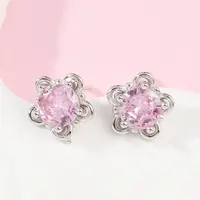 S925 Sterling Silver Cubic Zirconia Stud Earrings