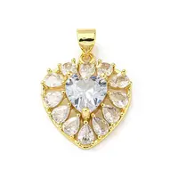 Brass with Cubic Zirconia Pendants