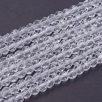 Faceted(32 Facets) Round Glass Beads Strands