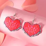 Heart Acrylic Dangle Earrings Jewelry for Halloween/Valentine's Day