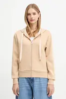 Mikina Guess dámská, béžová barva, s kapucí, s aplikací, W5YQ05 KBYE2