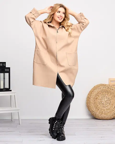 Resti Timeless women's beige coat jacket - Clothing