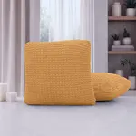 Super strečové potahy RUBINIA zlatá povlaky na polštářky 2 ks ( 40 x 40 cm)