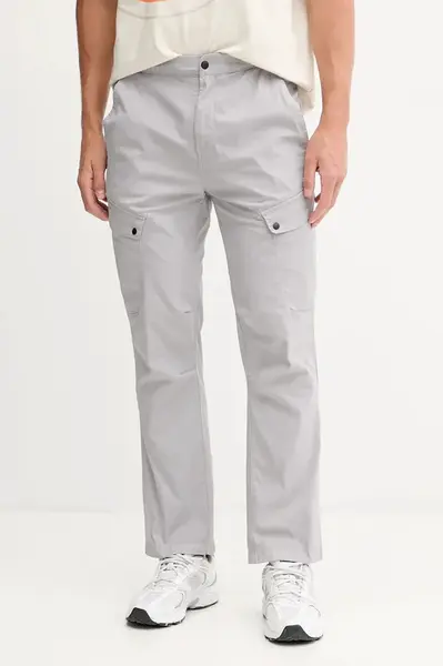 Kalhoty Napapijri M-Senio Cargo pánské, šedá barva, NP0A4IDVH621