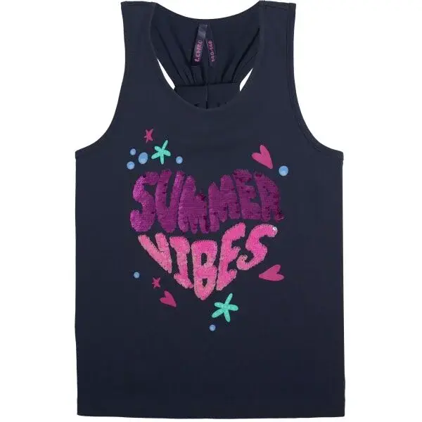 Lewro HILLAINE Dívčí tílko, tmavě modrá, velikost 116-122