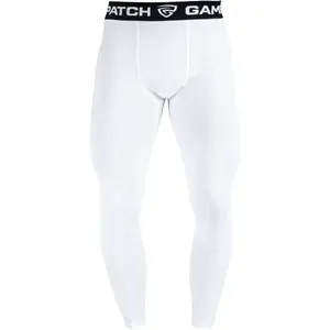 GAMEPATCH COMPRESSION PANTS Kompresní unisex legíny, bílá, velikost