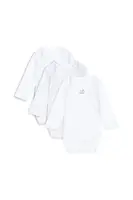 Bavlněné kojenecké body Fanga Fontana FIO 3 PACK LS BODY OCS 3-pack FA100032