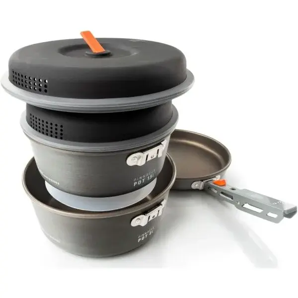 GSI Outdoors PINNACLE BASE CAMPER SMALL Kempingové nádobí, tmavě šedá, velikost