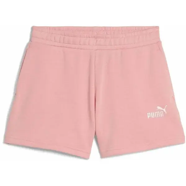Puma ESSENTIALS SMALL NO. 1 LOGO SHORTS TR G Dívčí kraťásky, růžová, velikost