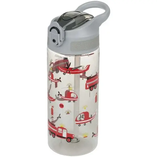 BAAGL ZÁCHRANÁŘI 500 ML Tritanová láhev s brčkem, šedá, velikost 500 ML