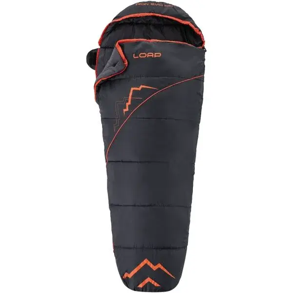 LOAP IRON EVO KID Dětský spací pytel, černá, velikost 170 cm - pravý zip
