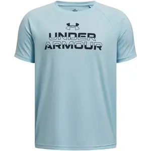 Under Armour SPLIT WORDMARK Chlapecké triko, světle modrá, velikost S