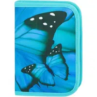 BAAGL CLASSIC CASE BUTTERFLY Školní penál, tyrkysová, velikost