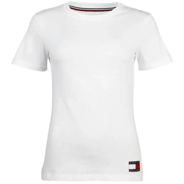 Tommy Hilfiger TOMMY 85 LOUNGE-SHORT SLEEVE TEE Dámské tričko, bílá, velikost