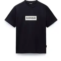 Napapijri S-BOX LOGO Pánske tričko, čierna, veľkosť