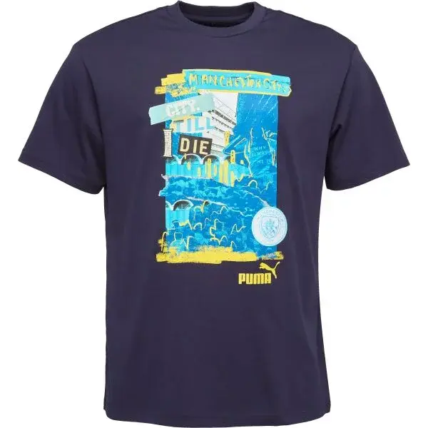 Puma MANCHESTER CITY FC NRGY+ TEE Pánské triko, tmavě modrá, velikost