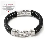 Word Love You Forever Stainless Steel Interlocking Knot Link Bracelet