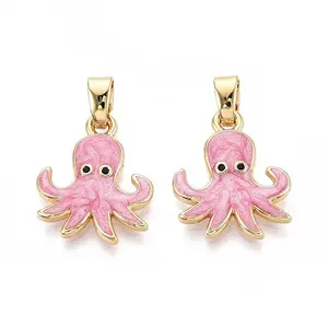 Brass Micro Pave Cubic Zirconia Pendants