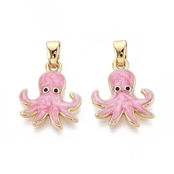 Brass Micro Pave Cubic Zirconia Pendants