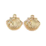 Brass Micro Pave Clear Cubic Zirconia Pendants