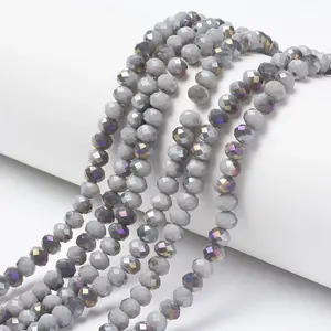 Electroplate Opaque Glass Beads Strands