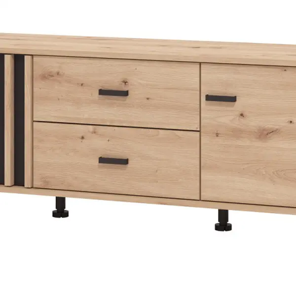 Tv stolík 157 luisa - dub, čierna