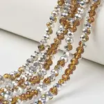 Electroplate Transparent Glass Beads Strands