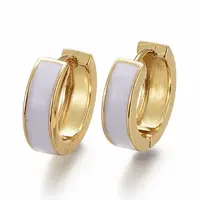 Brass Huggie Hoop Earrings