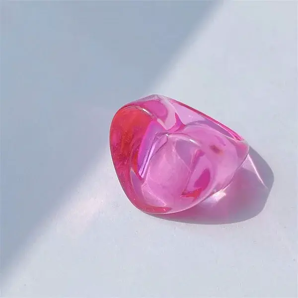 Heart Resin Finger Rings for Women